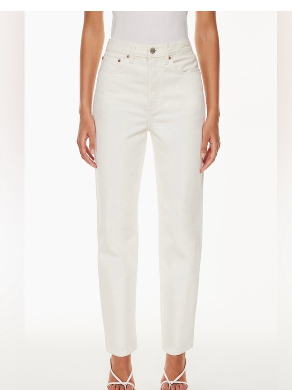 Denim Forum Straight-Leg Jeans in Ivory